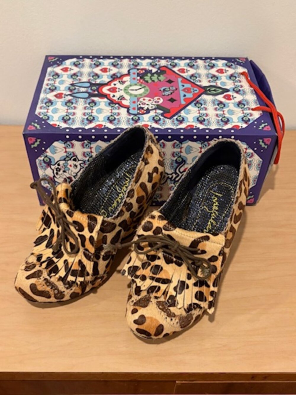 Irregular Choice Leopard Horse Hair Wedges - Picture 2 of 13